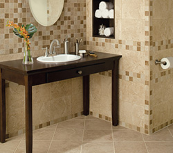 American Olean Tile Flooring in Bathroom