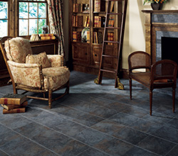American Olean Dark Grey Tile Flooring